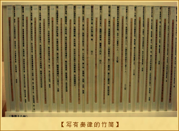 输作：写有秦律的竹简