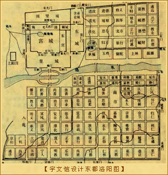 宇文恺设计东都洛阳图